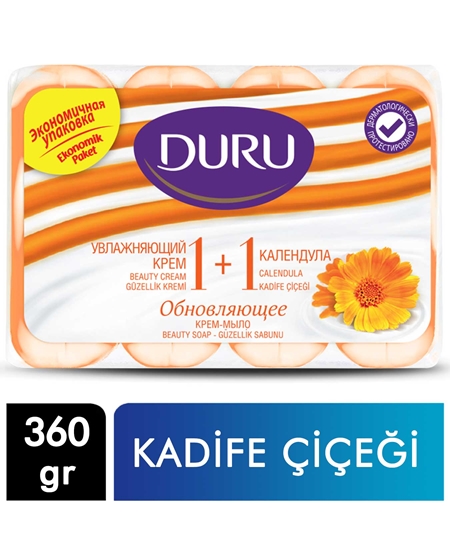 Picture of Duru Kremli Güzellik Sabunu 90 g X 4'lü Paket X 12'li Koli Kadife Çiçeği