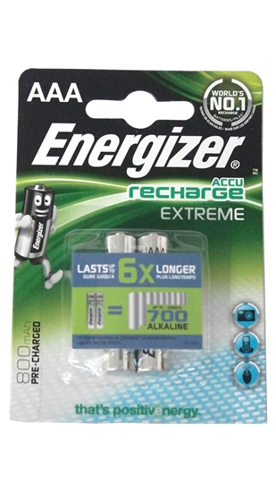 Picture of P-Energizer AAA Recharge Extreme 2'li Şarjlı İnce Kalem Pil 800 mAH