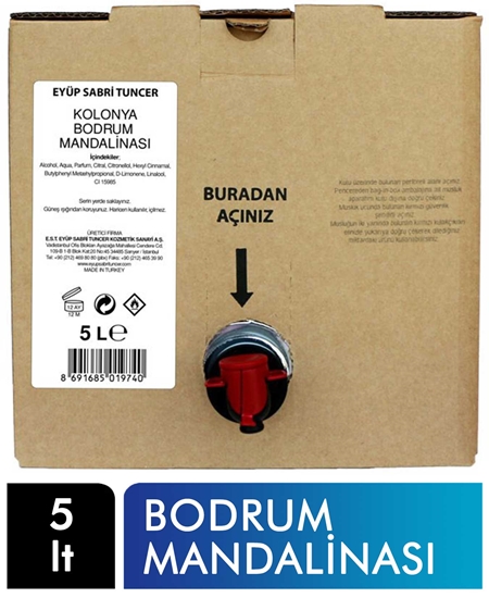 Picture of P-Eyüp Sabri Tuncer Kolonya 5 lt Bag in Box Bodrum Mandalinası