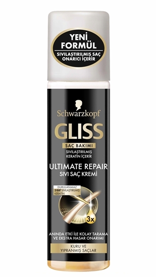 gliss, gliss saç kremi, saç kremi, kuru saçlar için saç kremi, zayıf saçlar için saç kremi, durulanmayan saç kremi, gliss ultimate repair, gılis, glis