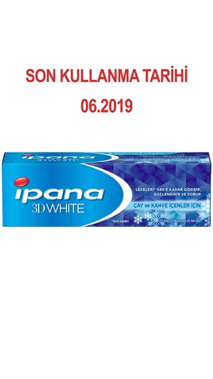 Picture of P-Ipana 3D White Çay ve Kahve İçenler İçin Diş Macunu 75 ml- SKT SORUNU