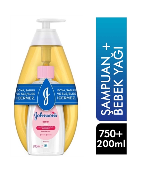 Picture of Johnson's Baby Shampoo 750 ml +Baby Oil 200 ml