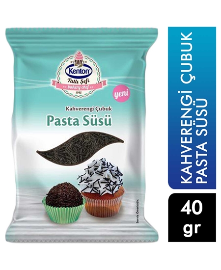 Picture of KENTON TATLI ŞEFİ ÇUBUK PASTA SÜSÜ KAHVERENGİ 40g  YENİ