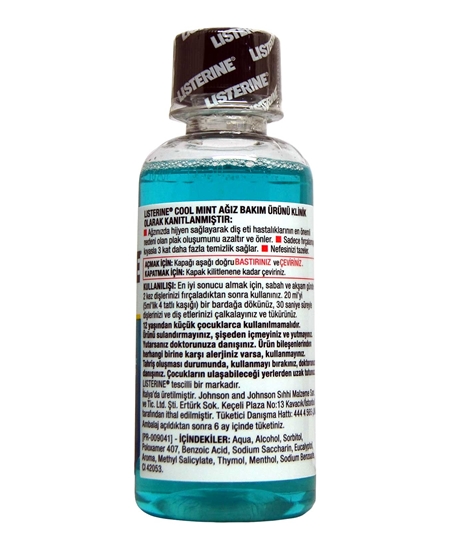 listerine, listerine ağız suyu, ağız bakım suyu, ağız temizleme suyu, gargara, listerine cool mint 95 ml ağız bakım suyu satın al, listerine cool mint 95 ml ağız bakım suyu fiyat