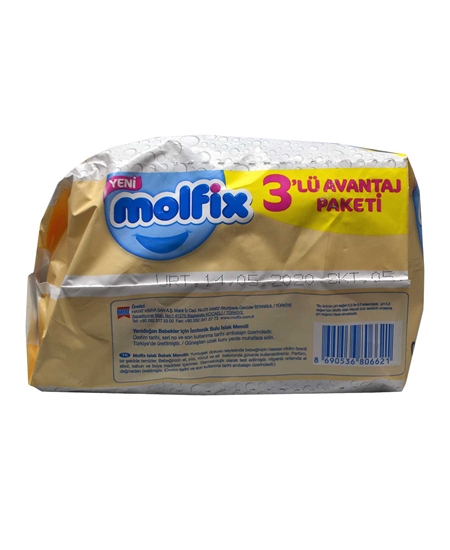 Picture of  Molfix Wet Wipes Newborn With 3x50 Isotonic Water