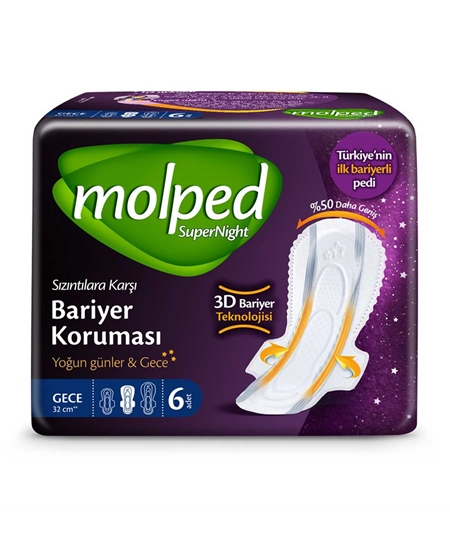 Picture of  Molped Sanitary Pad 6 Pieces Supernight