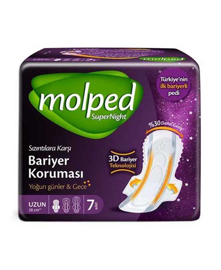 Picture of  Molped Sanitary Pad 7 Pieces Supernight Long