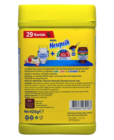 Picture of Nesquik Çikolatalı İçecek Tozu 420 g