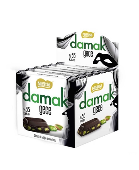 Picture of Nestle Damak Gece Antep Fıstıklı Bitter Çikolata 63 g X 6'lı Paket