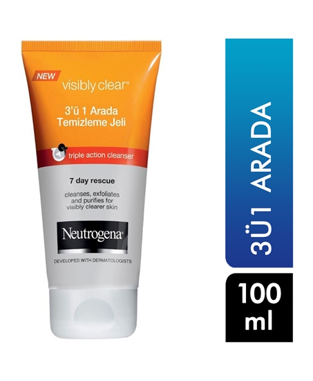 Picture of Neutrogena Yüz Temizleme Jeli 100 ml 3'ü 1 Arada Visibly Clear