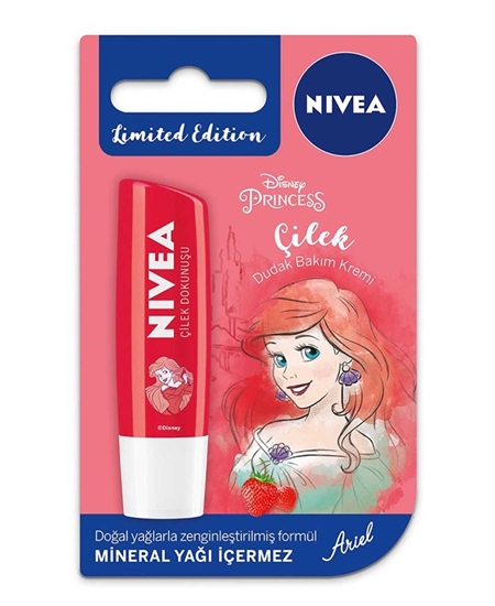 nivea, dudak koruyucu, çilekli dudak koruyucu, meyveli dudak koruyucu, nemlendirici dudak koruyucu, dudak kremi, dudak parlatıcısı, çilekli parlatıcı, çilekli dudak parlatıcısı, disney dudak koruyucu, disney dudak kremi, ariel dudak kremi, ariel dudak koruyucu