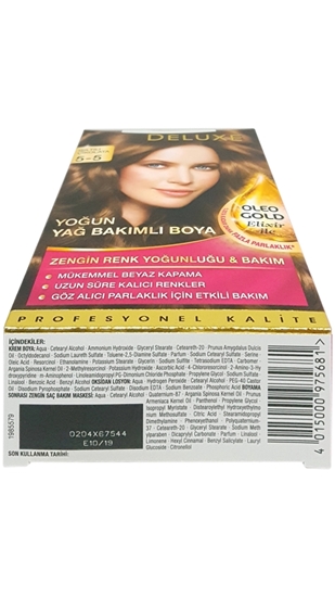 Picture of P-Palette Deluxe Işıltılı Çikolata Oleo Gold 5-5 Tüp Krem Saç Boyası 50 ml