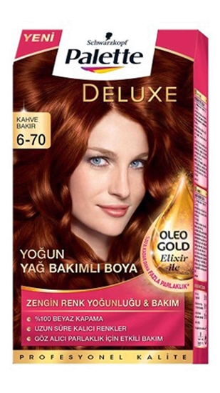 Picture of P-Palette Deluxe Kahve Bakır Oleo Gold 6-70 Tüp Krem Saç Boyası 50 ml