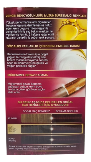 Picture of P-Palette Deluxe Koyu Kestane 4-68 Tüp Krem Saç Boyası 50 ml