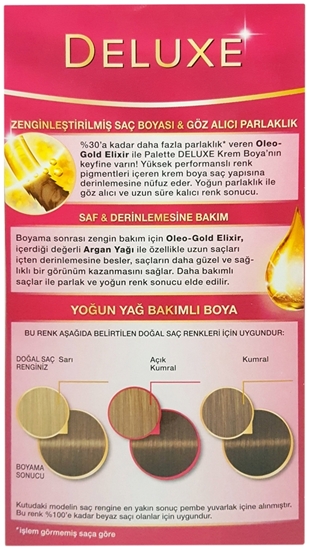 Picture of P-Palette Deluxe Küllü Kumral Oleo Gold 7-1 Tüp Krem Saç Boyası 50 ml