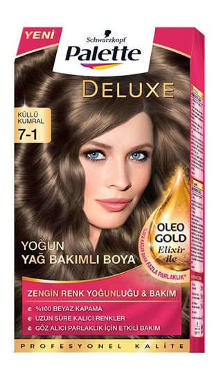 Picture of P-Palette Deluxe Küllü Kumral Oleo Gold 7-1 Tüp Krem Saç Boyası 50 ml