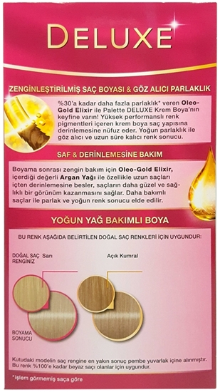 Picture of P-Palette Deluxe Küllü Sarı Oleo Gold 9-1 Tüp Krem Saç Boyası 50 ml