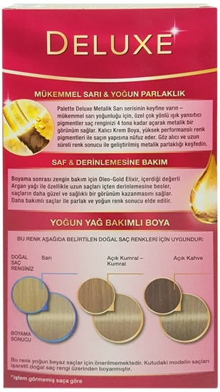 Picture of P-Palette Deluxe Metalik Sarılar Oleo Gold 12-2 Tüp Krem Saç Boyası 50 ml