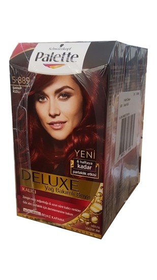 Picture of P-Palette Deluxe Şarap Kızılı 5-889 Tüp Krem Saç Boyası 50 ml