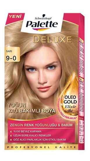 Picture of P-Palette Deluxe Sarı Oleo Gold 9-0 Tüp Krem Saç Boyası 50 ml