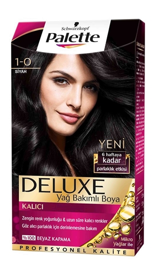 Picture of P-Palette Deluxe Siyah 1-0 Tüp Krem Saç Boyası 50 ml