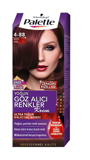 Picture of P-Palette Göz Alıcı Renkler Koyu Kızıl 4-88 Tüp Krem Saç Boyası 50 ml