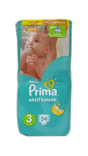 Picture of P-Prima Aktif Bebek  Midi Mega Paket 54'Lu  Ekonomik Paket Bebek Bezi