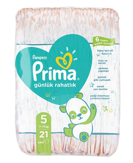 Picture of  Prima Baby Diapers Size 5 21 Pieces