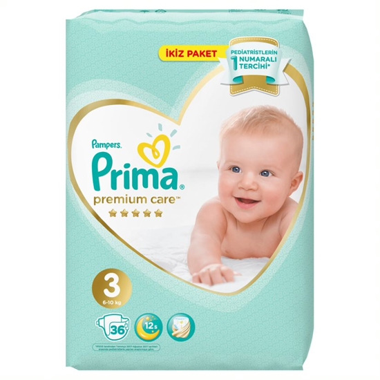 Picture of  Prima Premium Care Baby Diapers Size 3 36 Pieces