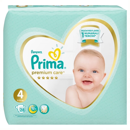 Picture of Prima Premium Care Baby Diapers Size 4 28 Pieces