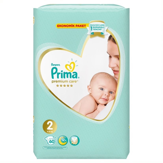 Picture of  Prima Premium Care Baby Diapers Size 2 60 Pieces