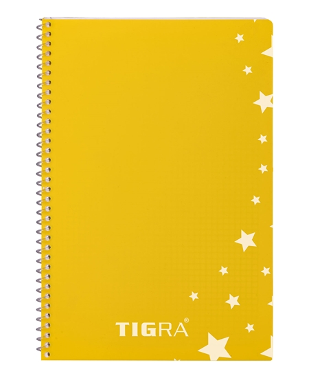 Picture of Tigra A-4 Spiralli Çizgili Kapak Defter 60 Yaprak X12 Karışık Renk