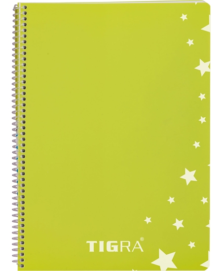 Picture of Tigra A-4 Spiralli Çizgili Kapak Defter 60 Yaprak X12 Karışık Renk