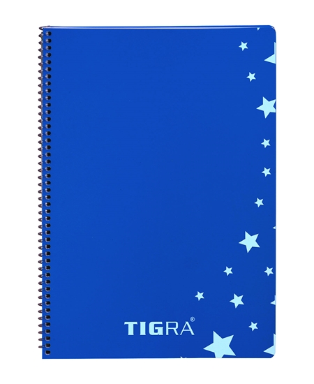 Picture of Tigra A-4 Spiralli Çizgili Kapak Defter 72 Yaprak X12 Karışık Renk