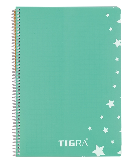 Picture of Tigra A-4 Spiralli Çizgili Kapak Defter 96 yaprak X12 Karışık Renk