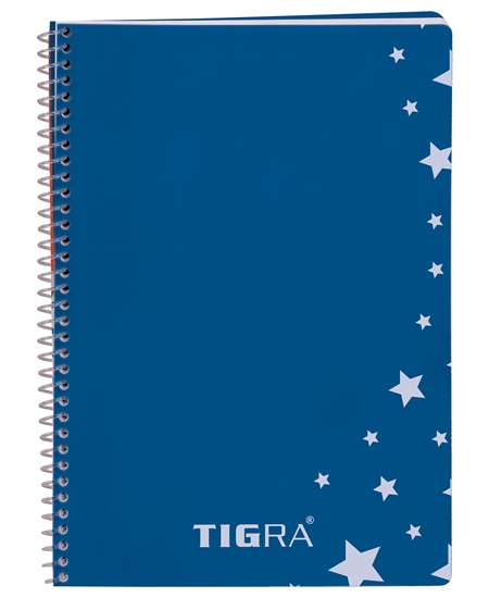 Picture of Tigra A-4 Spiralli Kareli Kapak Defter 72 Yaprak X12 Karışık Renk