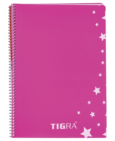 Picture of Tigra A-4 Spiralli Kareli Kapak Defter 96 Yaprak X12 Karışık Renk