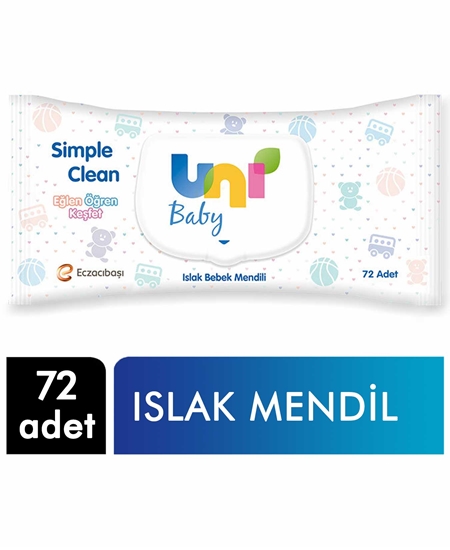 Picture of Uni Baby Wet Wipes 72's Simple Clean