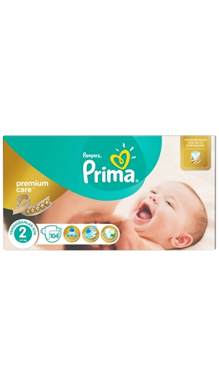 Picture of XPrima Premium Care Mini 3-6 Kg No:2 104'lü Paket Bebek Bezi