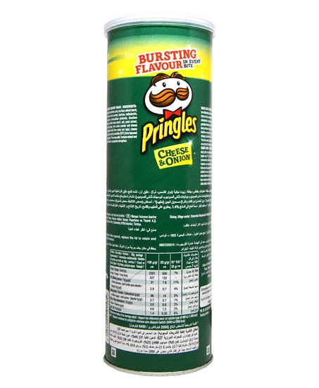 Pringles Peynir ve Soğanlı 165 gr,cipsi,tuzlu cipsler,atıştırmalık,aburcubur ürünleri,abur cubur,cipsi,cipsler,sirkeli cipsler,cips çeşitleri,atıştırmalık,toptan satın al,toptan tr,toptan mağazacılık,toptan gıda