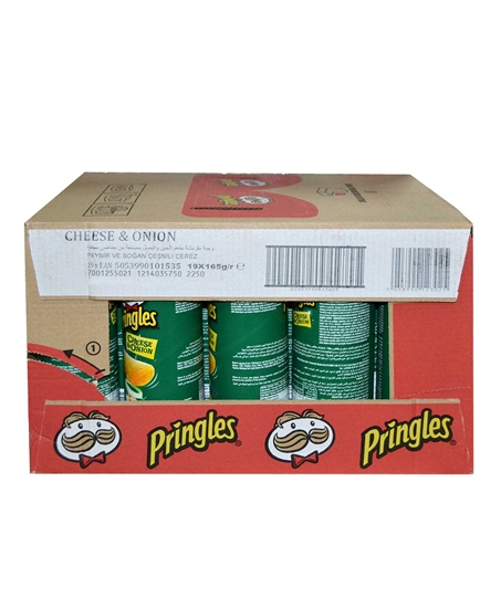 Pringles Peynir ve Soğanlı 165 gr,cipsi,tuzlu cipsler,atıştırmalık,aburcubur ürünleri,abur cubur,cipsi,cipsler,sirkeli cipsler,cips çeşitleri,atıştırmalık,toptan satın al,toptan tr,toptan mağazacılık,toptan gıda