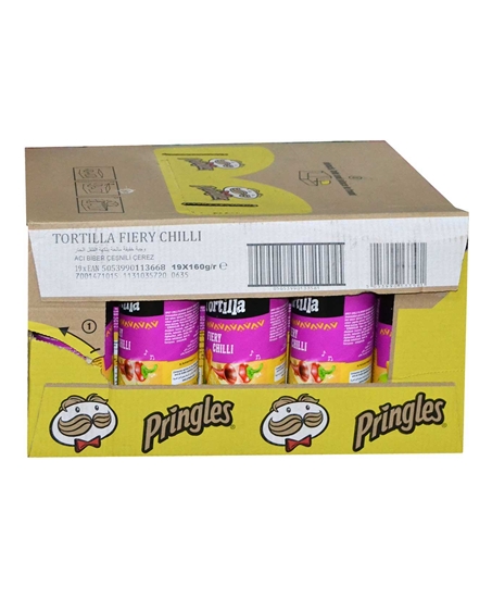 Pringles Tortilla Fiery Chilli 160 gr,cipsi,tuzlu cipsler,atıştırmalık,aburcubur ürünleri,abur cubur,cipsi,cipsler,sirkeli cipsler,cips çeşitleri,atıştırmalık,toptan satın al,toptan tr,toptan mağazacılık,toptan gıda