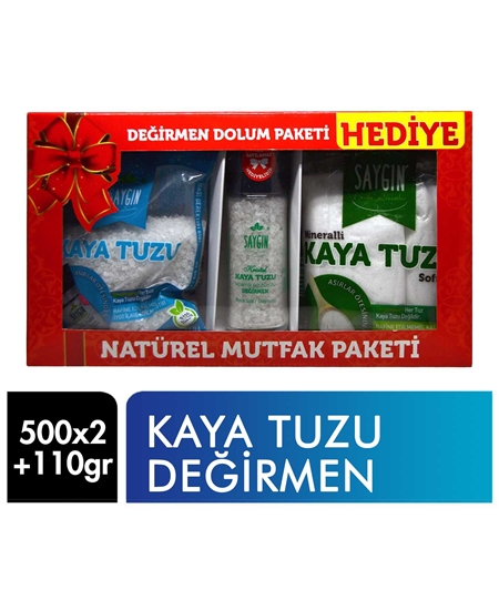 Picture of Saygın Rock Salt 500 + 1000 + 1100 G - Gift Pack 