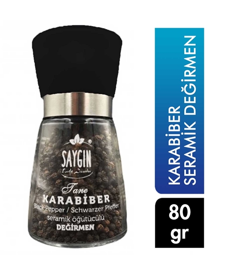 Picture of Saygın Grain Black Pepper 80 gr + Ceramic Grinder