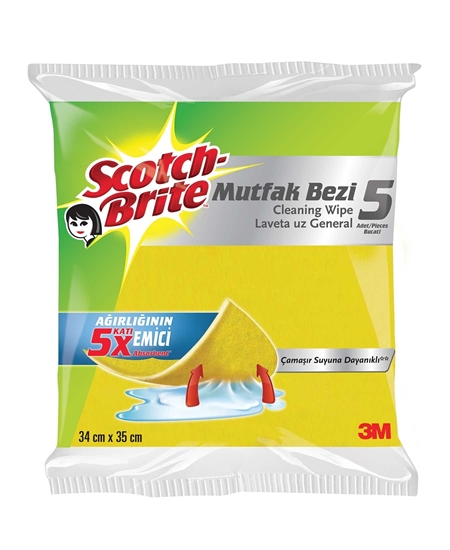 Scotch Brite, Scotch Brite mutfak bezi, mutfak bezi, sarı bez