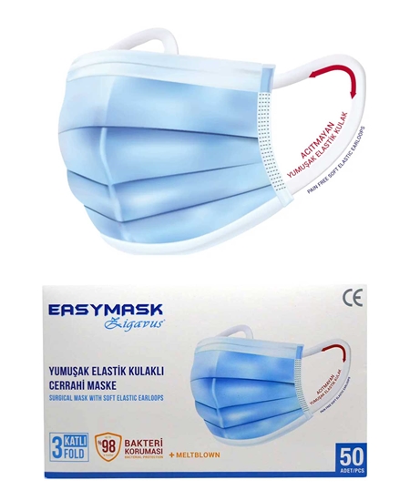 zigavus, maske, beyaz maske, cerrahi maske, tek kullanımlık maske, maske satın al, maske fiyatları, koronavirüs, virüsten korunma, 50li maske, yumuşak kulaklıklı, kumaş kulaklıklı, mavi maske, meltblown maske, easymask 50li