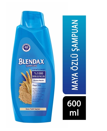 Picture of P-Blendax Şampuan 600 ml İnce Telli Saçlar İçin Maya Özlü