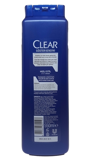 clear, clear men, clear şampuan, şampuan, kepeğe karşı karşı etkili şampuan, kepek şampuanı, clear men hızlı stil 550 ml satın al, clear men hızlı stil 550 ml fiyat