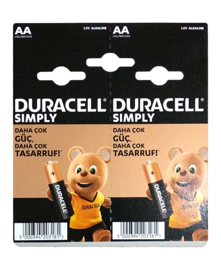 	Duracell, AA, 12'li, Kartela, Kalem Pil