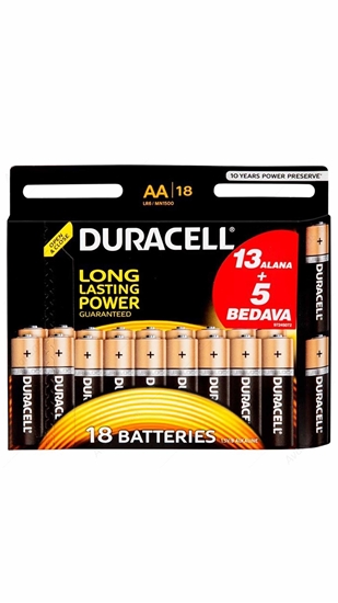 Picture of P-Duracell AA 13+5 Avantajlı Paket Kalem Pil